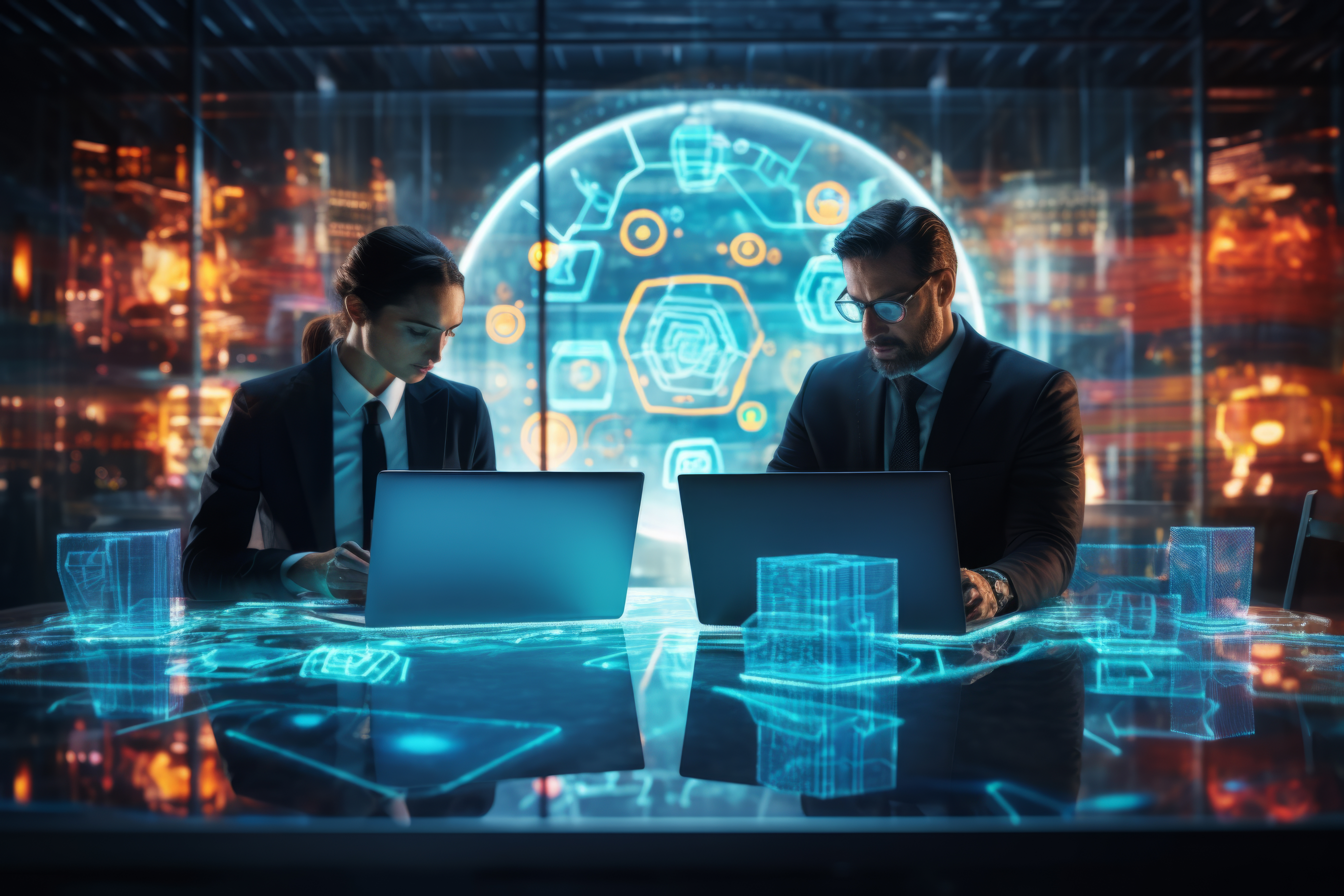 businesspeople-working-together-protect-cyber-security